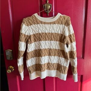 Lands End Cable Knit Drifter Sweater L